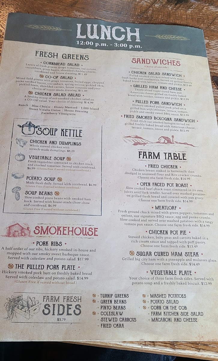 Five Oaks Farm Kitchen Menu - Image 1